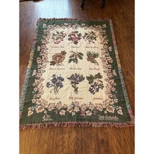 Bob Timberlake Tapestry Home Collection - Old Salem Floral Tree Blanket
